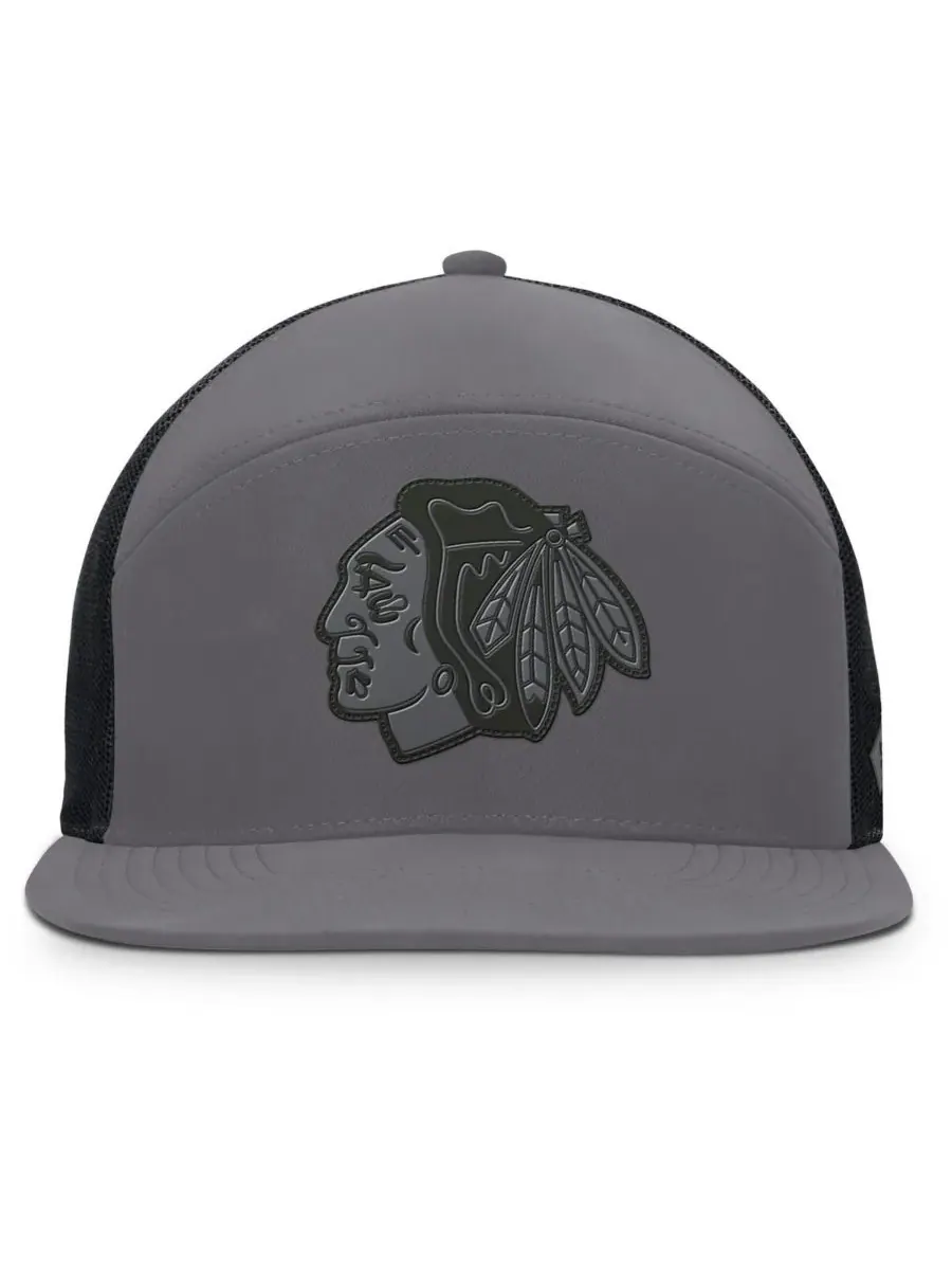Fanatics Мужская кепка Chicago Blackhawks Fairweather с регулируемым размером — изображение 2 из 5, темно-серый
