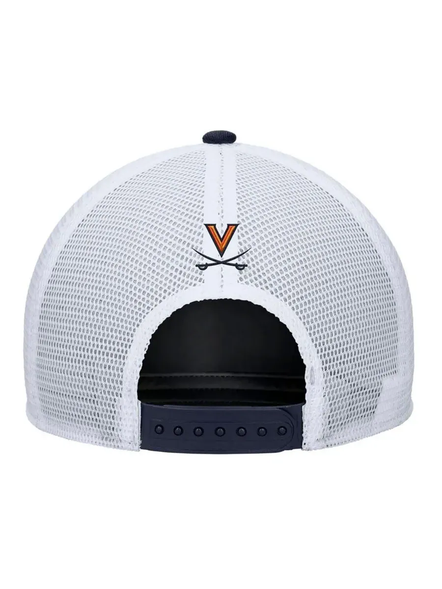 Nike Мужская темно-синяя кепка Virginia Cavaliers 2025 On-Field Rise Trucker Performance Adjustable — изображение 2 из 2