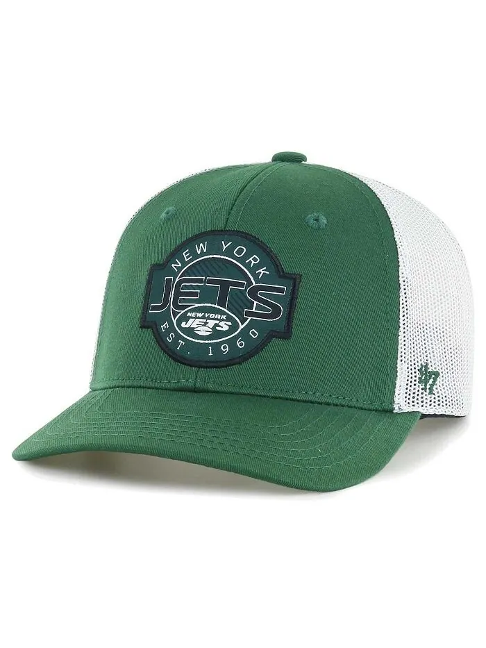 Зеленая, белая молодежная регулируемая кепка дальнобойщика New York Jets Scramble для мальчиков и — изображение 1 из 1