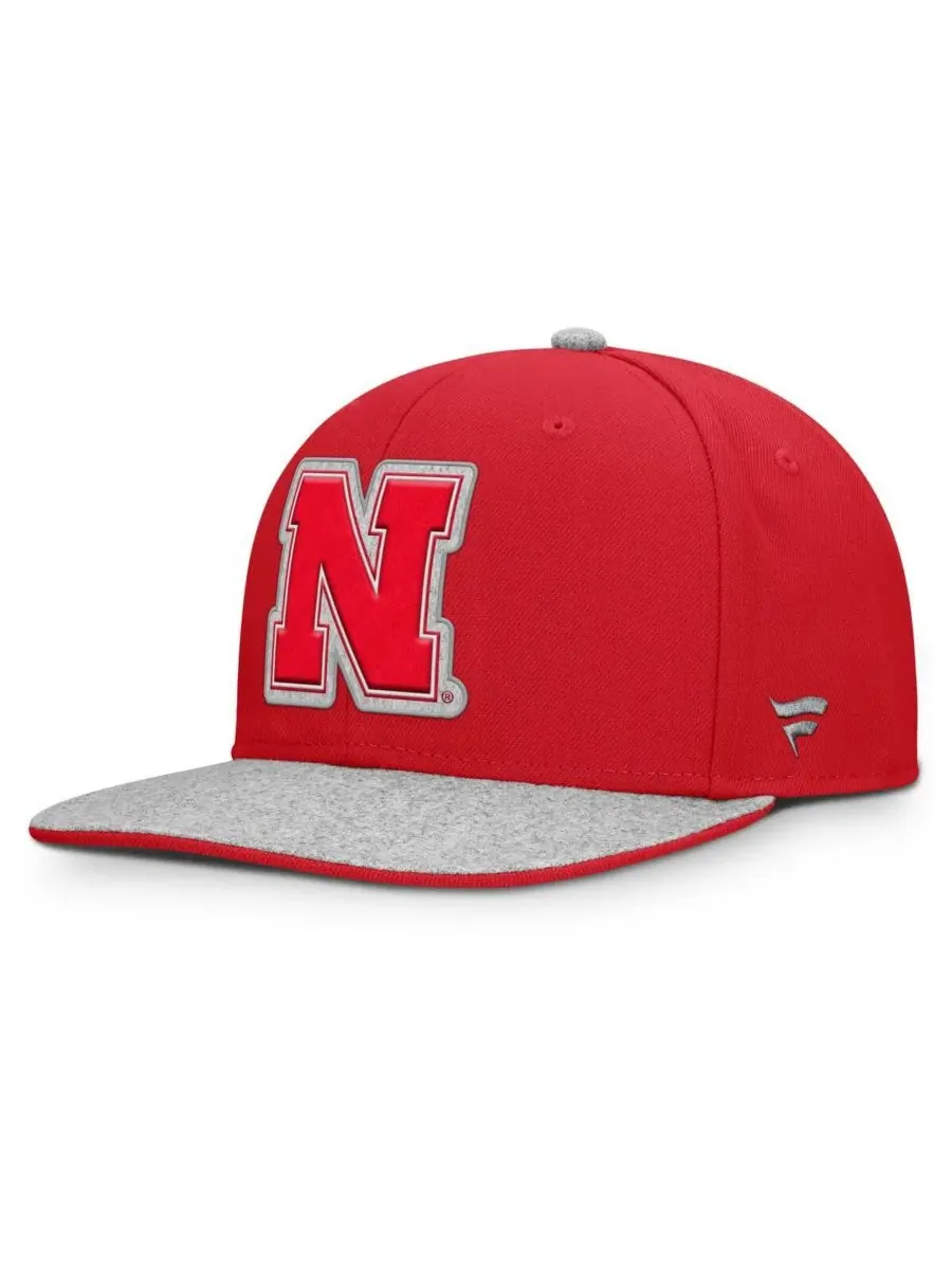 Мужская алая бейсболка Nebraska Huskers Loden Snapback Fanatics — изображение 1 из 4, алый