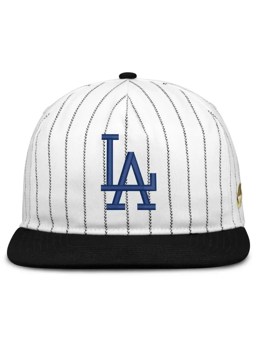 Мужская бело-черная бейсболка Los Angeles Dodgers Cooperstown Collection Pro с регулируемым — изображение 2 из 4