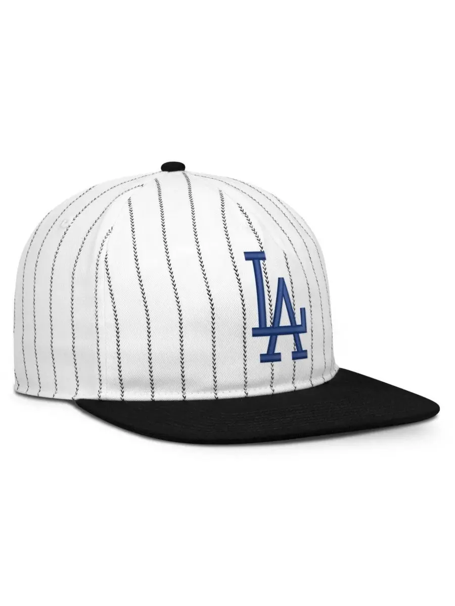 Мужская бело-черная бейсболка Los Angeles Dodgers Cooperstown Collection Pro с регулируемым — изображение 3 из 4
