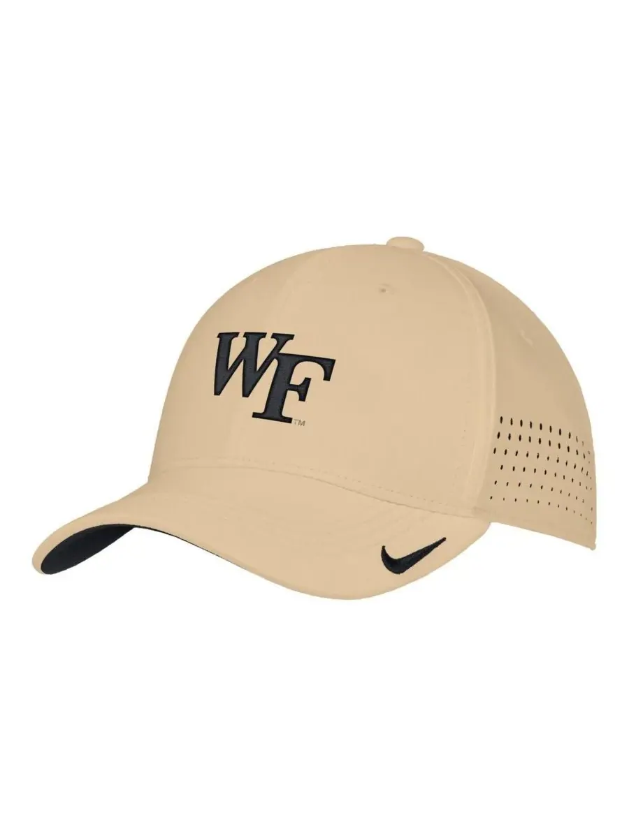 Мужская золотистая бейсболка Wake Forest Demon Deacons 2025 On-Field Performance Flex Hat Nike — изображение 3 из 3, золото