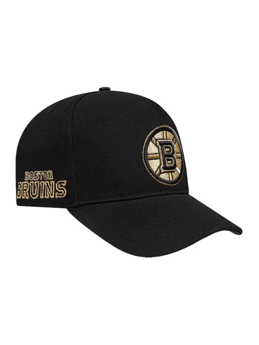 Pro Standard Мужская черная кепка Boston Bruins с металлическим логотипом и регулируемым застежкой — изображение 1 из 5