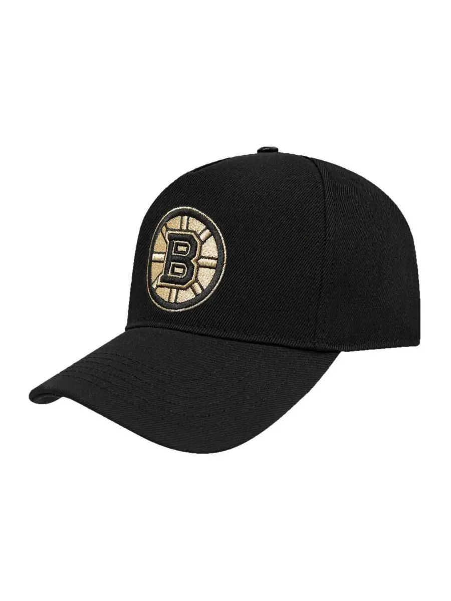 Pro Standard Мужская черная кепка Boston Bruins с металлическим логотипом и регулируемым застежкой — изображение 4 из 5