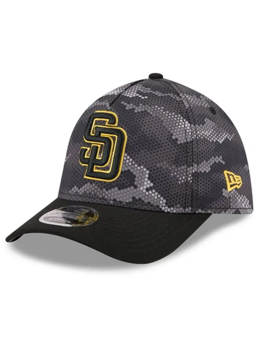Кепка с козырьком San Diego Padres Camo 39THIRTY A-Frame Flex Hat New Era — изображение 1 из 5, черный