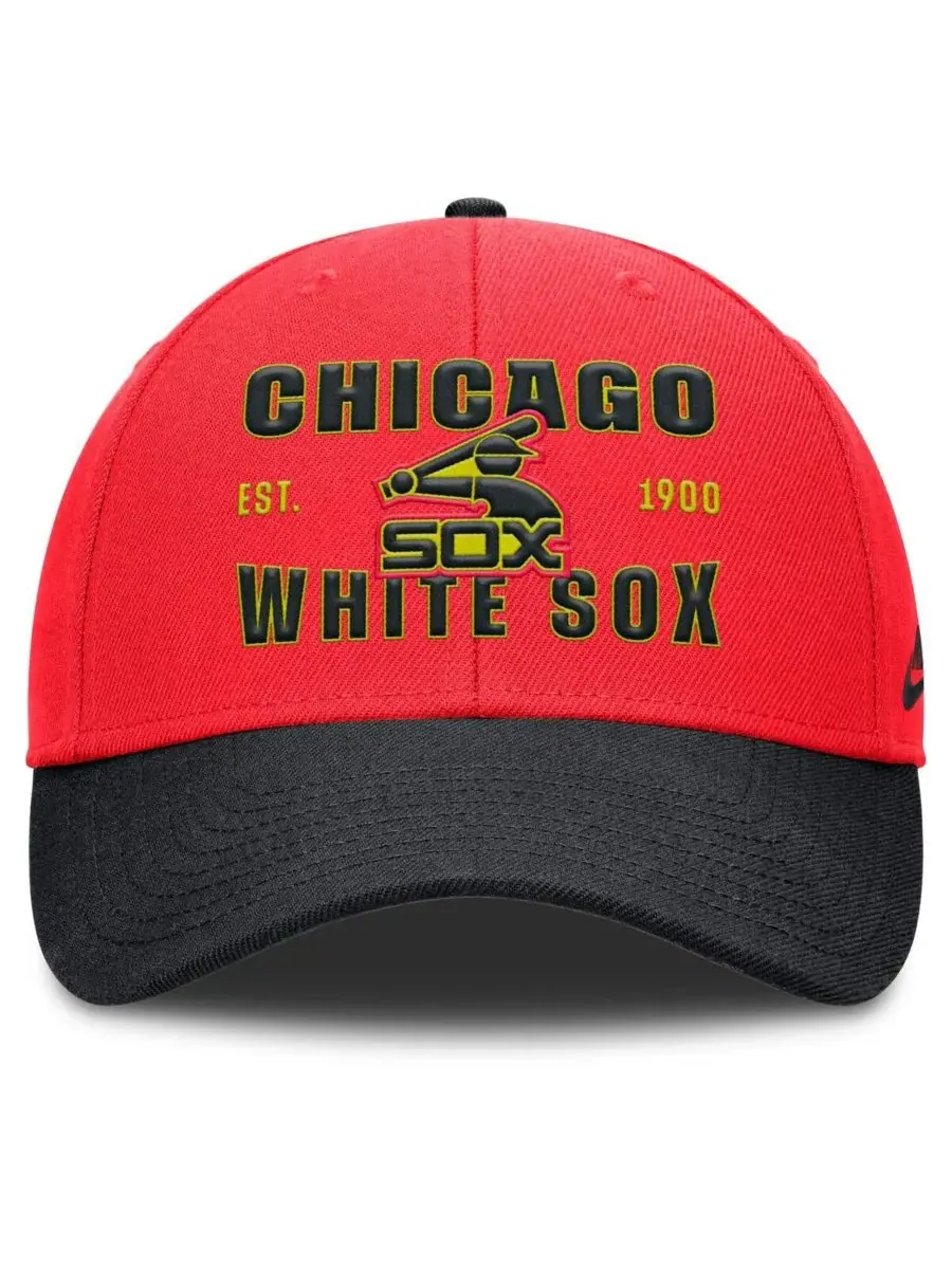 Nike Мужская кепка Chicago White Sox Neon 90s Rise Adjustable — изображение 4 из 4, черный