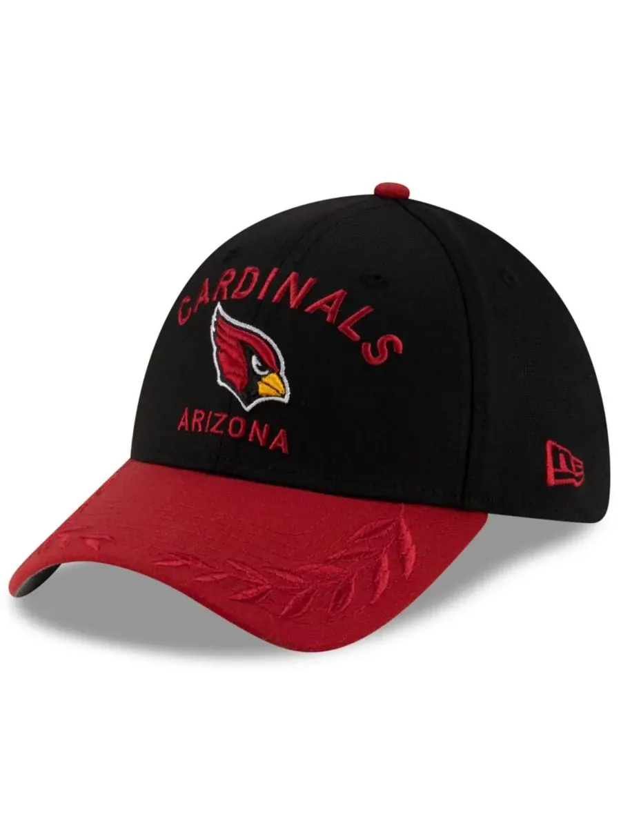 Мужская кепка 39THIRTY Flex Hat, черная/кардиналс, с символикой Arizona Cardinals, драфт НФЛ 2025 — изображение 1 из 5