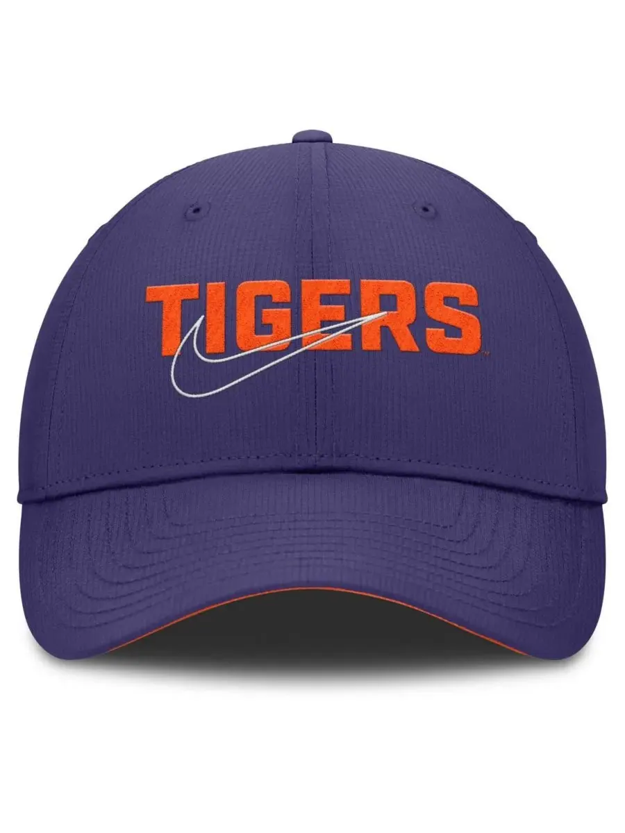 Nike Мужская фиолетовая регулируемая кепка Clemson Tigers Club Prep Performance — изображение 2 из 4, фиолетовый