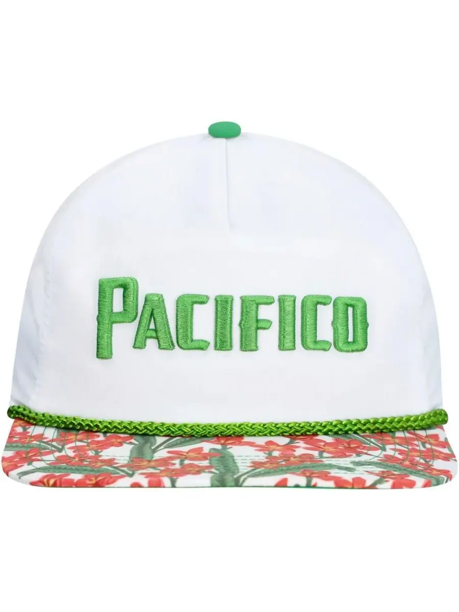 Lids Мужская белая кепка для гольфа Pacifico с цветочным узором и пивной веревкой — изображение 2 из 4, белый