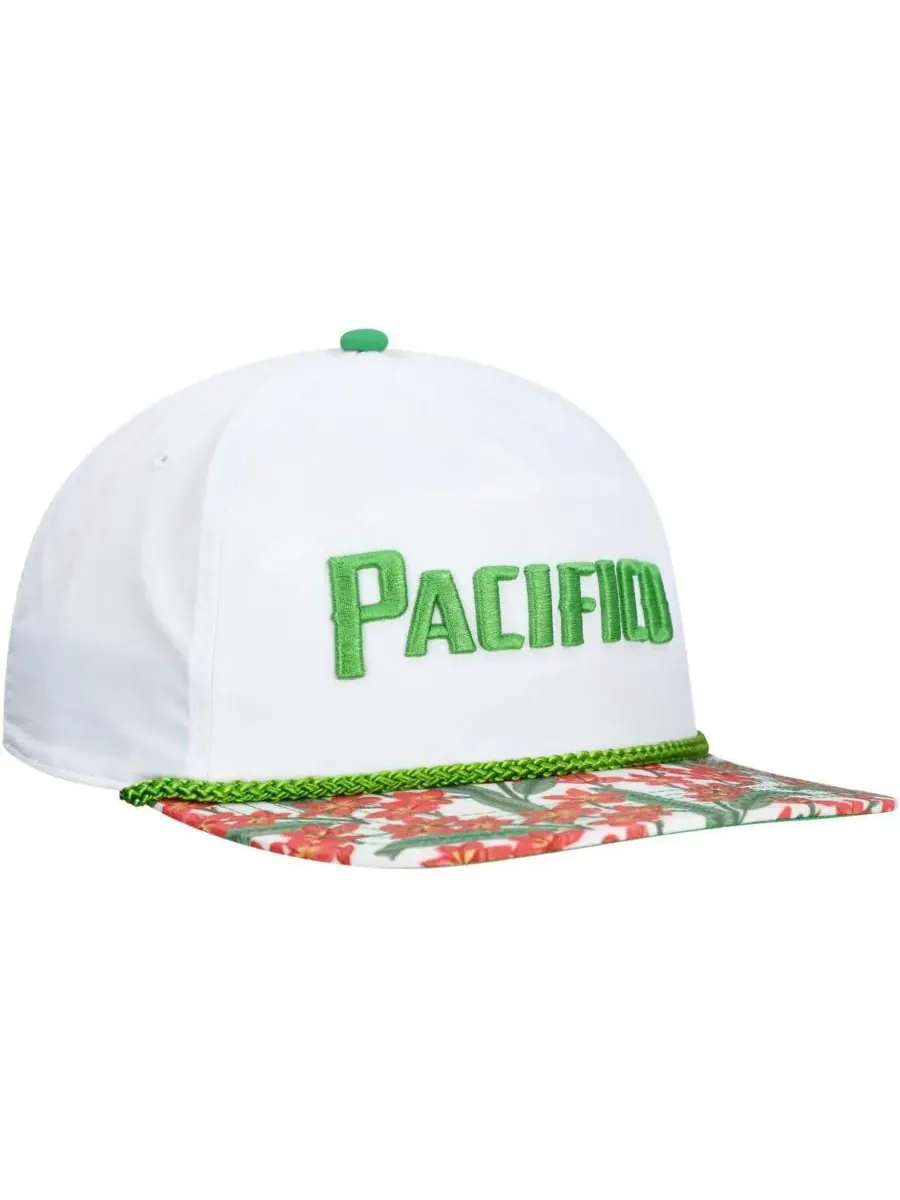 Lids Мужская белая кепка для гольфа Pacifico с цветочным узором и пивной веревкой — изображение 3 из 4, белый