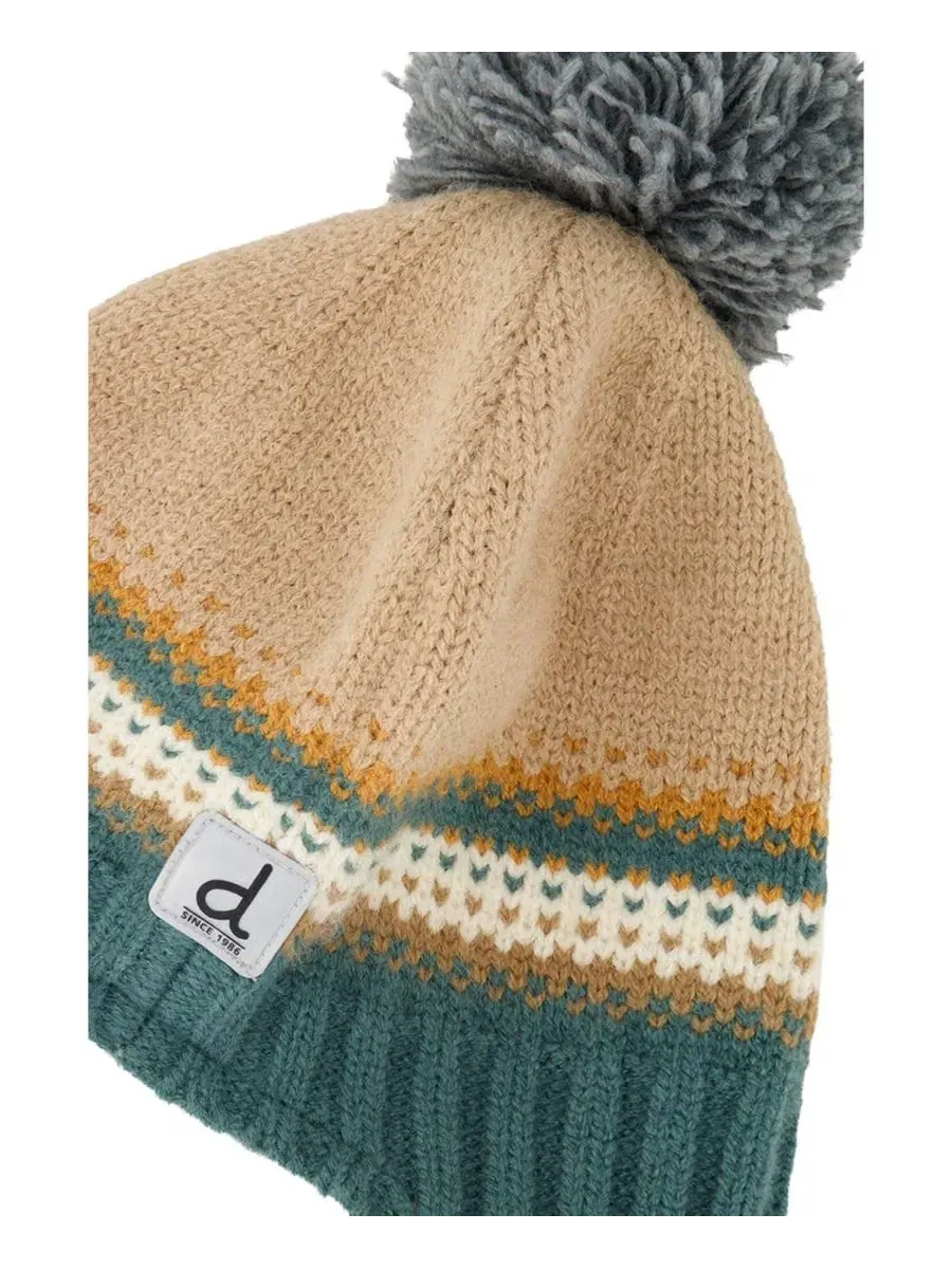 Зимняя вязаная шапка с помпоном и ушками, модель Winter Peruvian Knit Hat with Pompom Deux par Deux — изображение 4 из 5