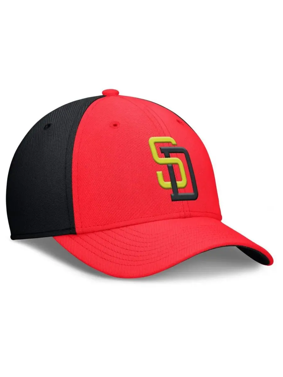 Nike Мужская кепка San Diego Padres Neon 90s Rise Swoosh Flex — изображение 4 из 5, черный