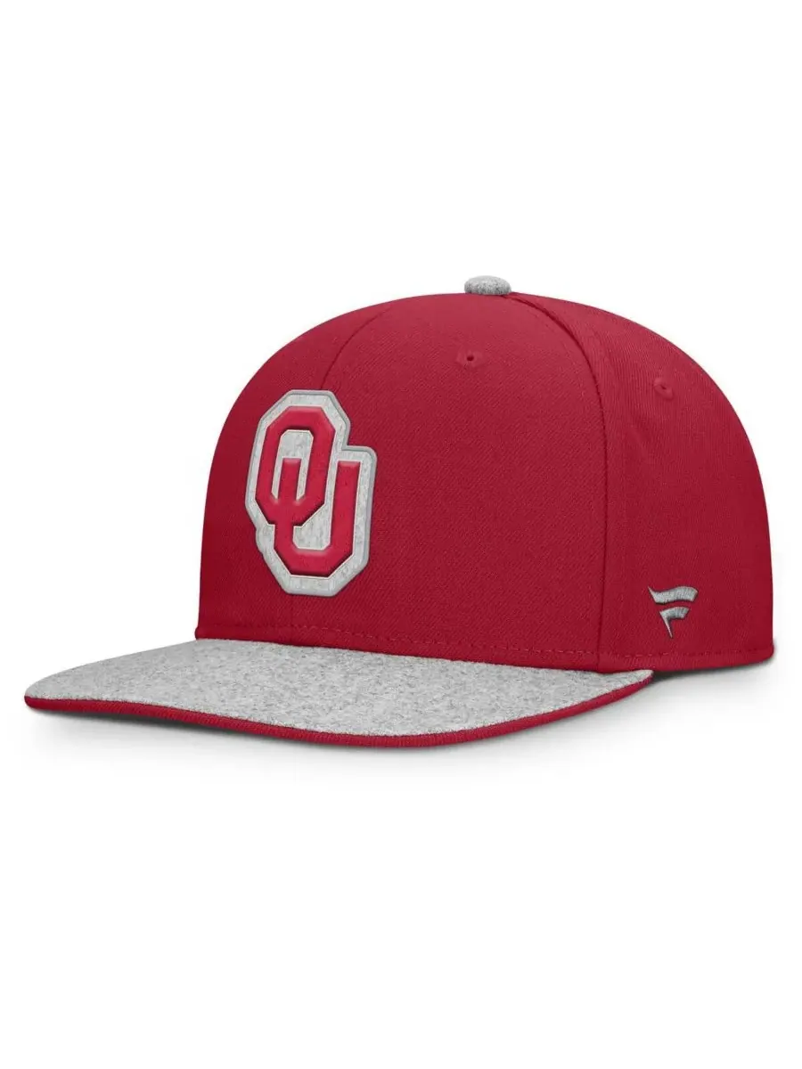 Fanatics Мужская кепка-снепбэк цвета малиновой команды Oklahoma Sooners из Лодена — изображение 1 из 4, красный