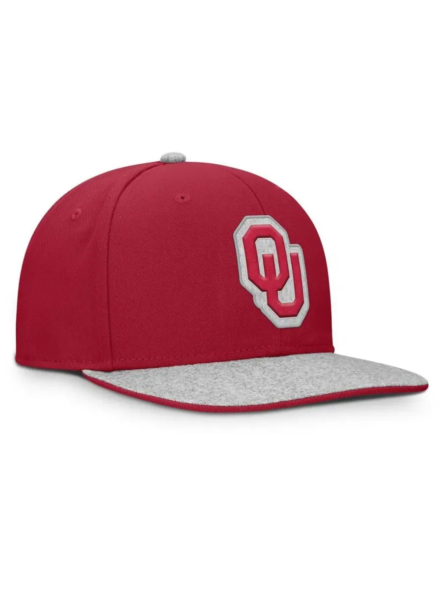 Fanatics Мужская кепка-снепбэк цвета малиновой команды Oklahoma Sooners из Лодена — изображение 3 из 4, красный