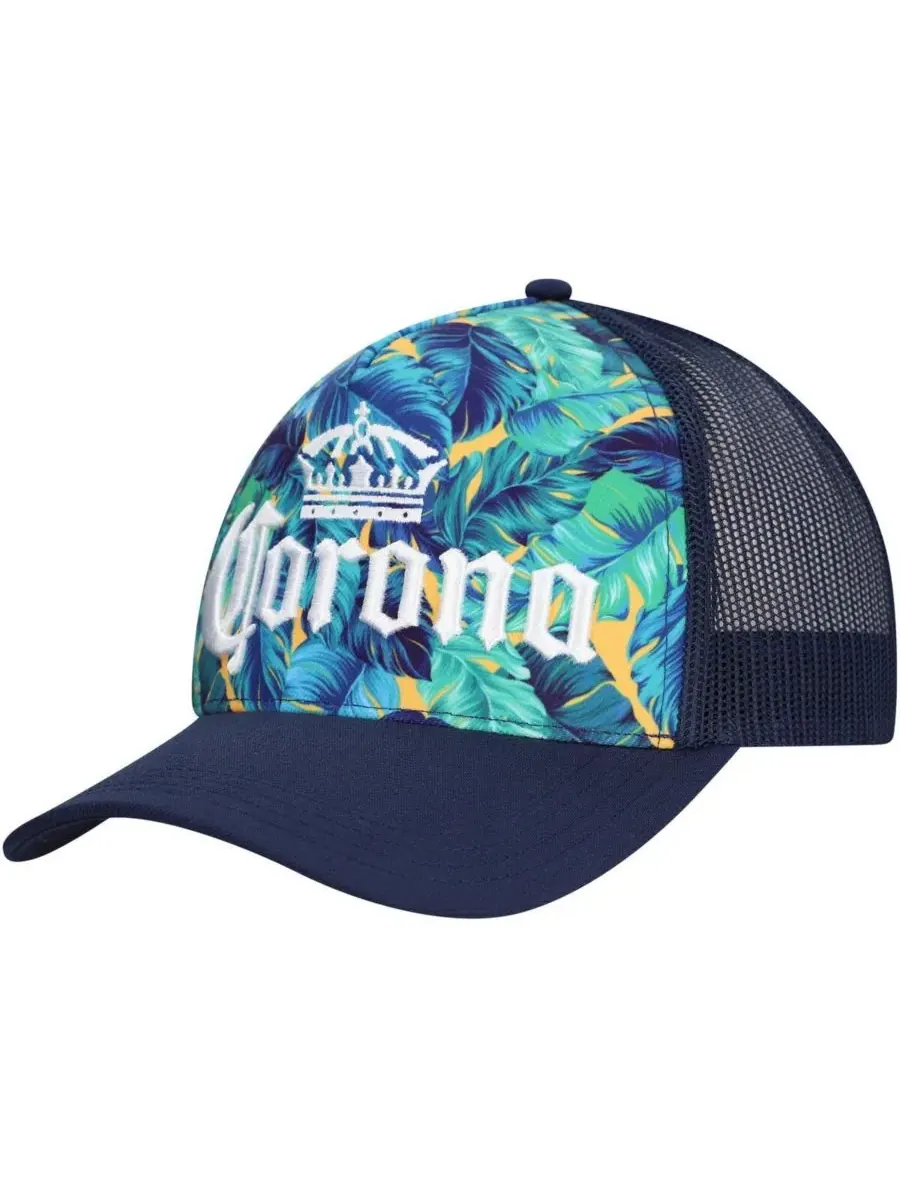 Lids Мужская регулируемая кепка-тракер Corona A-Frame Floral темно-синего цвета с цветочным принтом