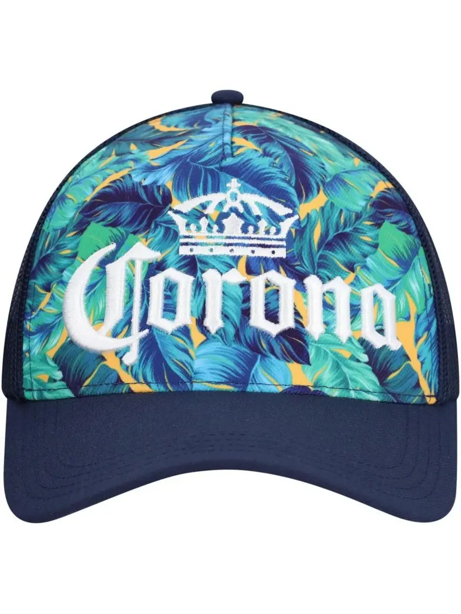 Lids Мужская регулируемая кепка-тракер Corona A-Frame Floral темно-синего цвета с цветочным принтом — изображение 2 из 4