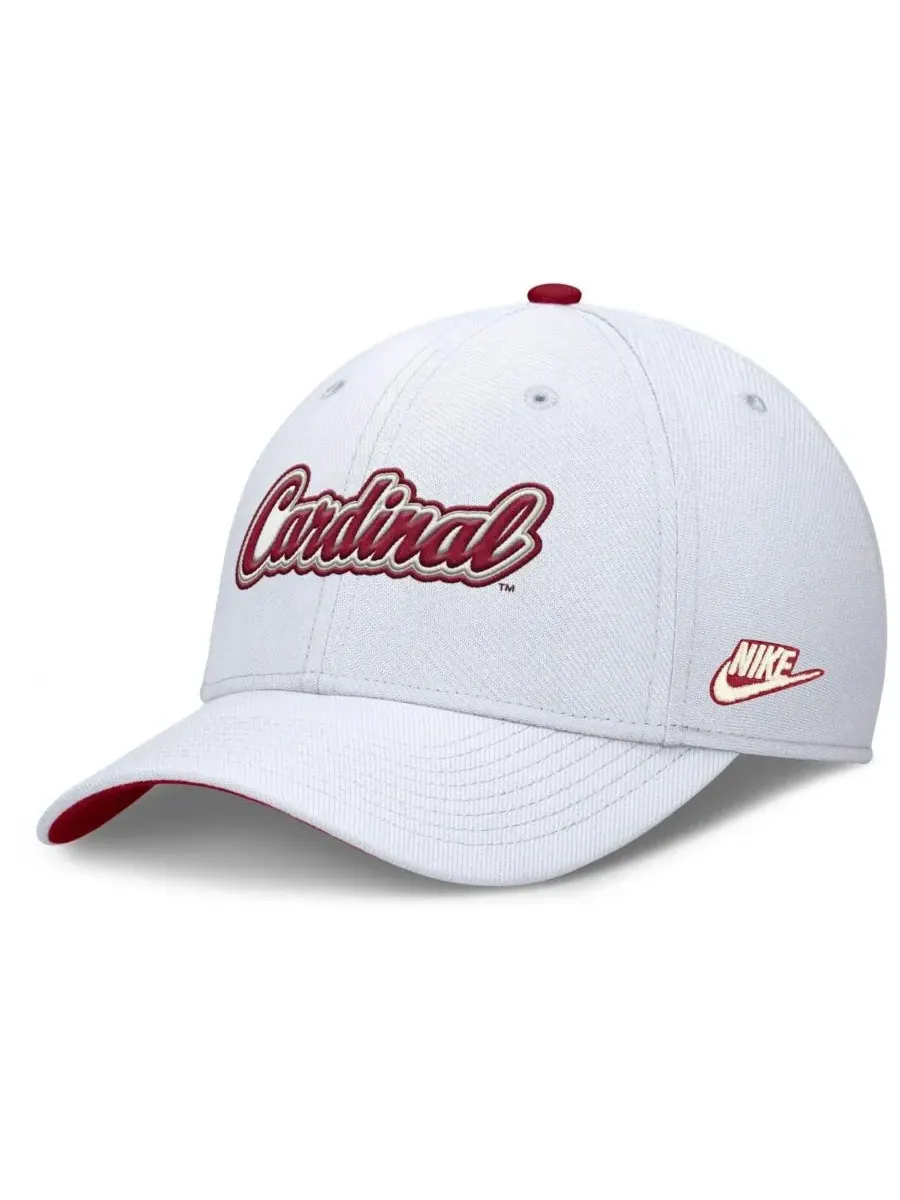 Nike Мужская белая кепка Stanford Cardinal Legacy Rise Performance Flex — изображение 1 из 4, белый