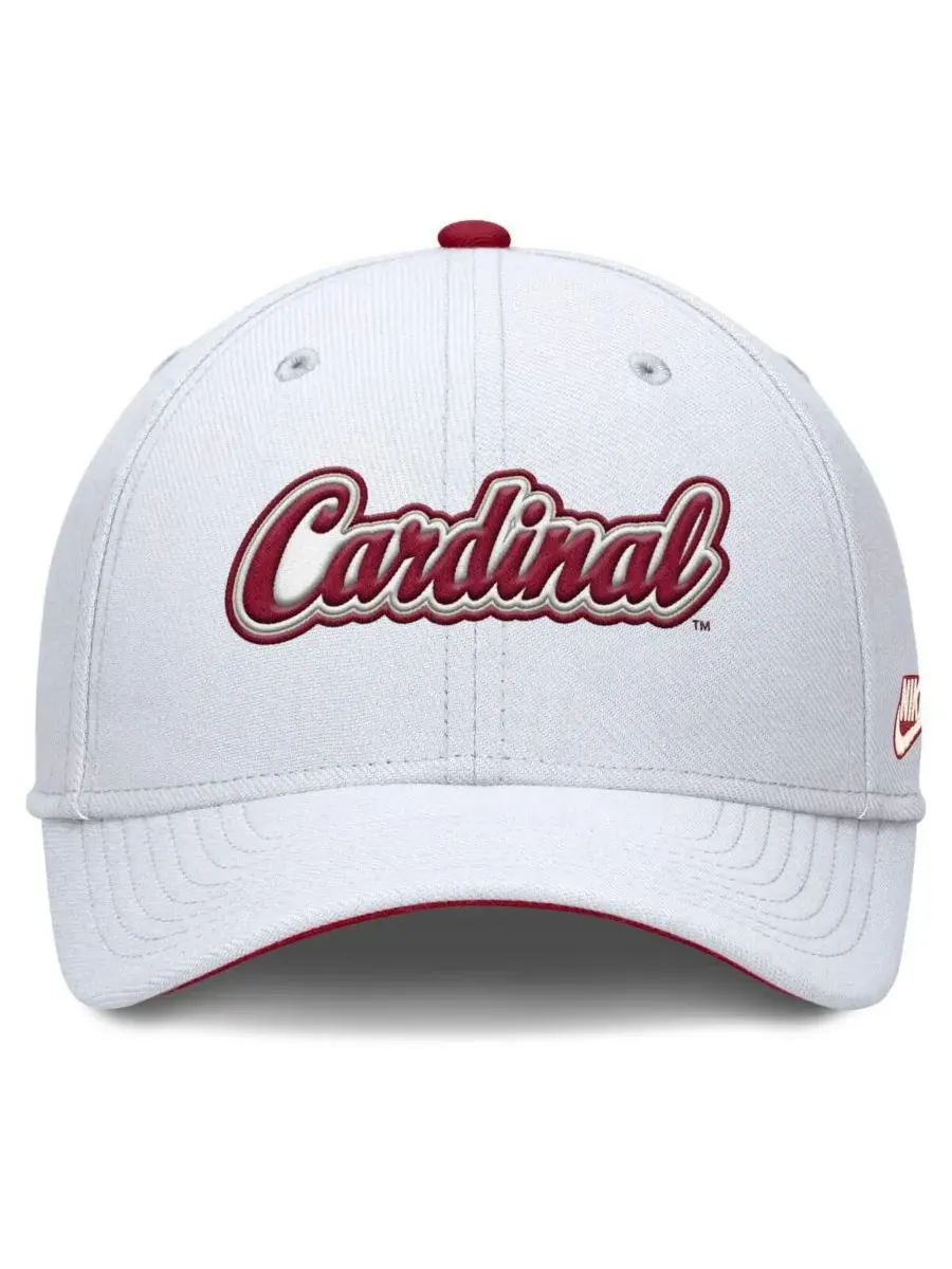 Nike Мужская белая кепка Stanford Cardinal Legacy Rise Performance Flex — изображение 2 из 4, белый