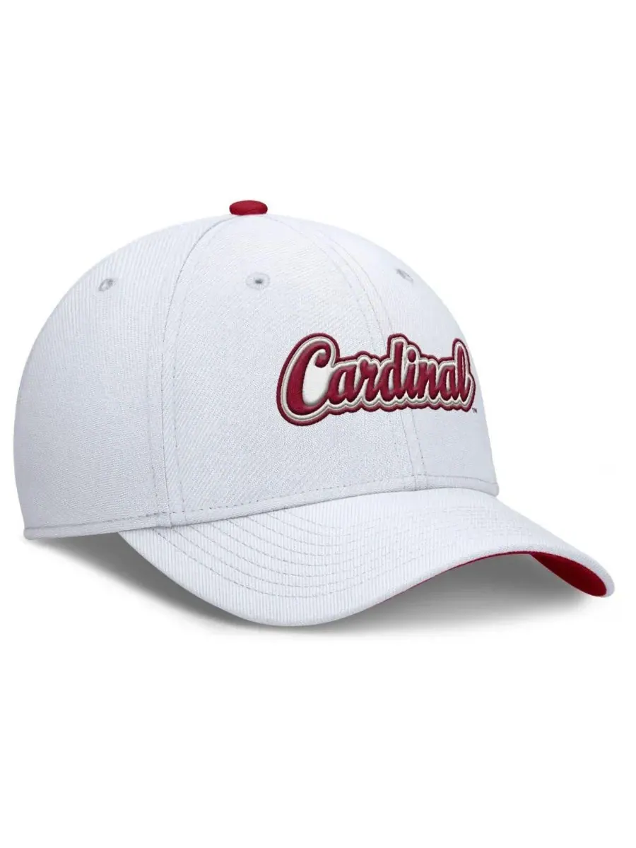 Nike Мужская белая кепка Stanford Cardinal Legacy Rise Performance Flex — изображение 3 из 4, белый
