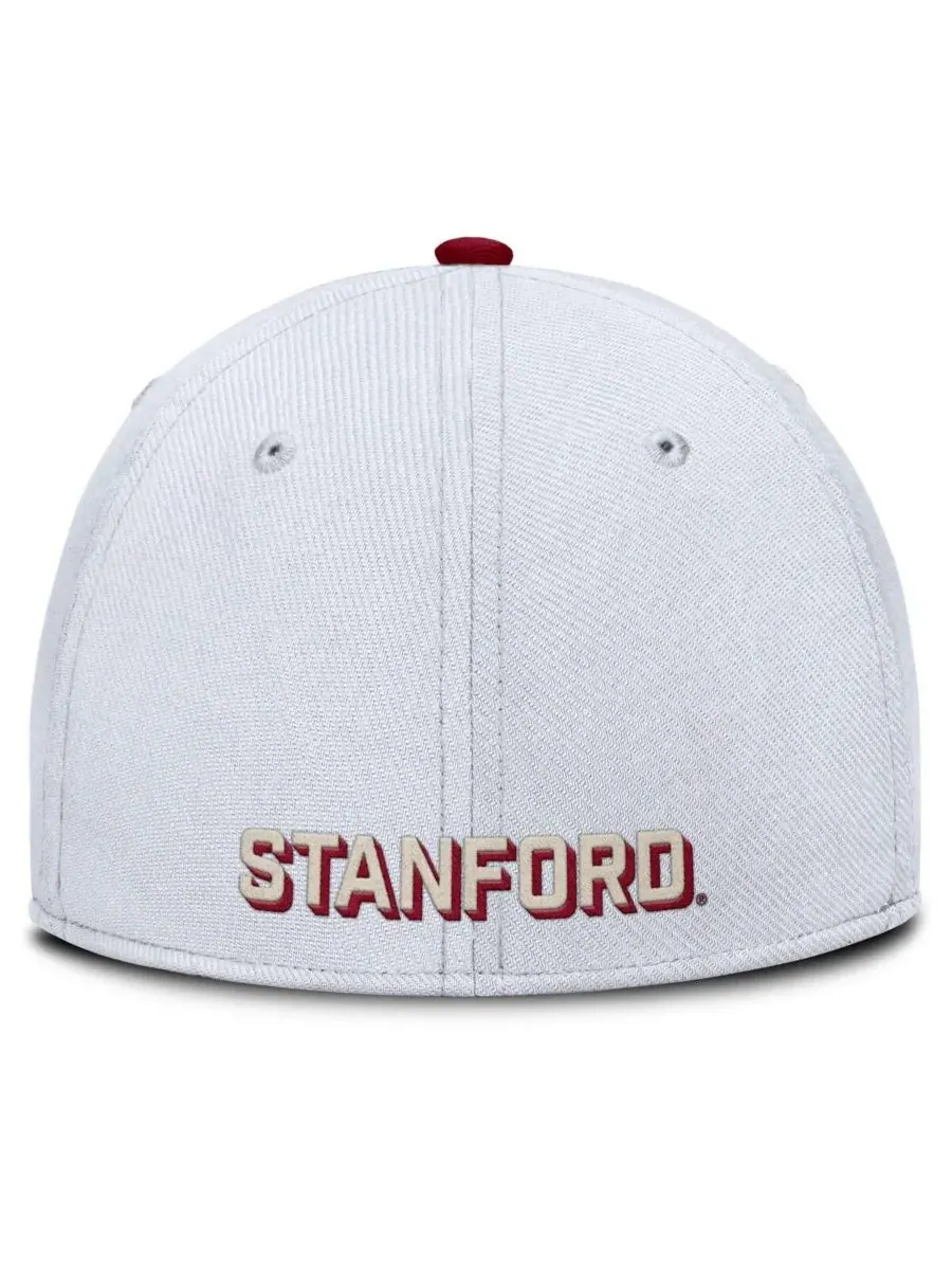 Nike Мужская белая кепка Stanford Cardinal Legacy Rise Performance Flex — изображение 4 из 4, белый