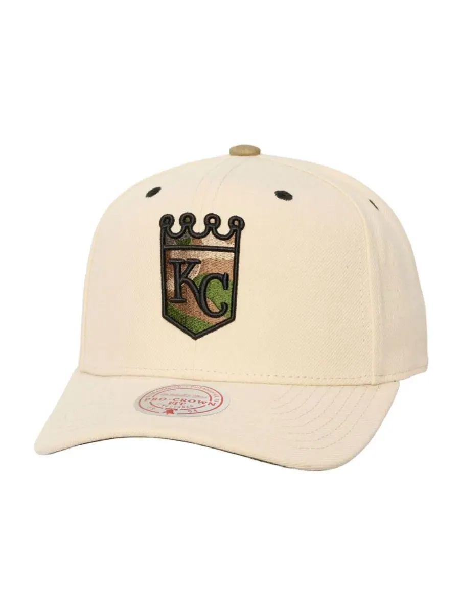 Кепка-снэпбек с вышитым логотипом Kansas City Royals Mitchell & Ness — изображение 1 из 3, бежевый