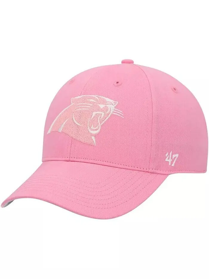 Регулируемая шапка Big Girls Pink Carolina Panthers Rose MVP '47 Brand — изображение 1 из 4, розовый