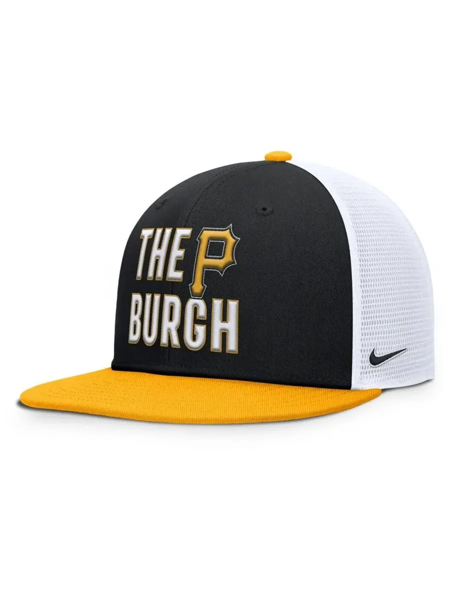 Nike Мужская черная бейсболка Pittsburgh Pirates Pro Trucker Snapback — изображение 3 из 4, черный