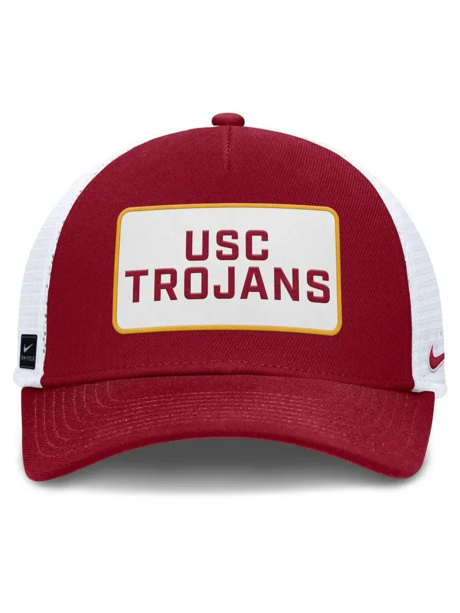 Nike Мужская регулируемая бейсболка-тракер с нашивкой USC Trojans 2025 On-Field Rise Patch — изображение 2 из 4, белый
