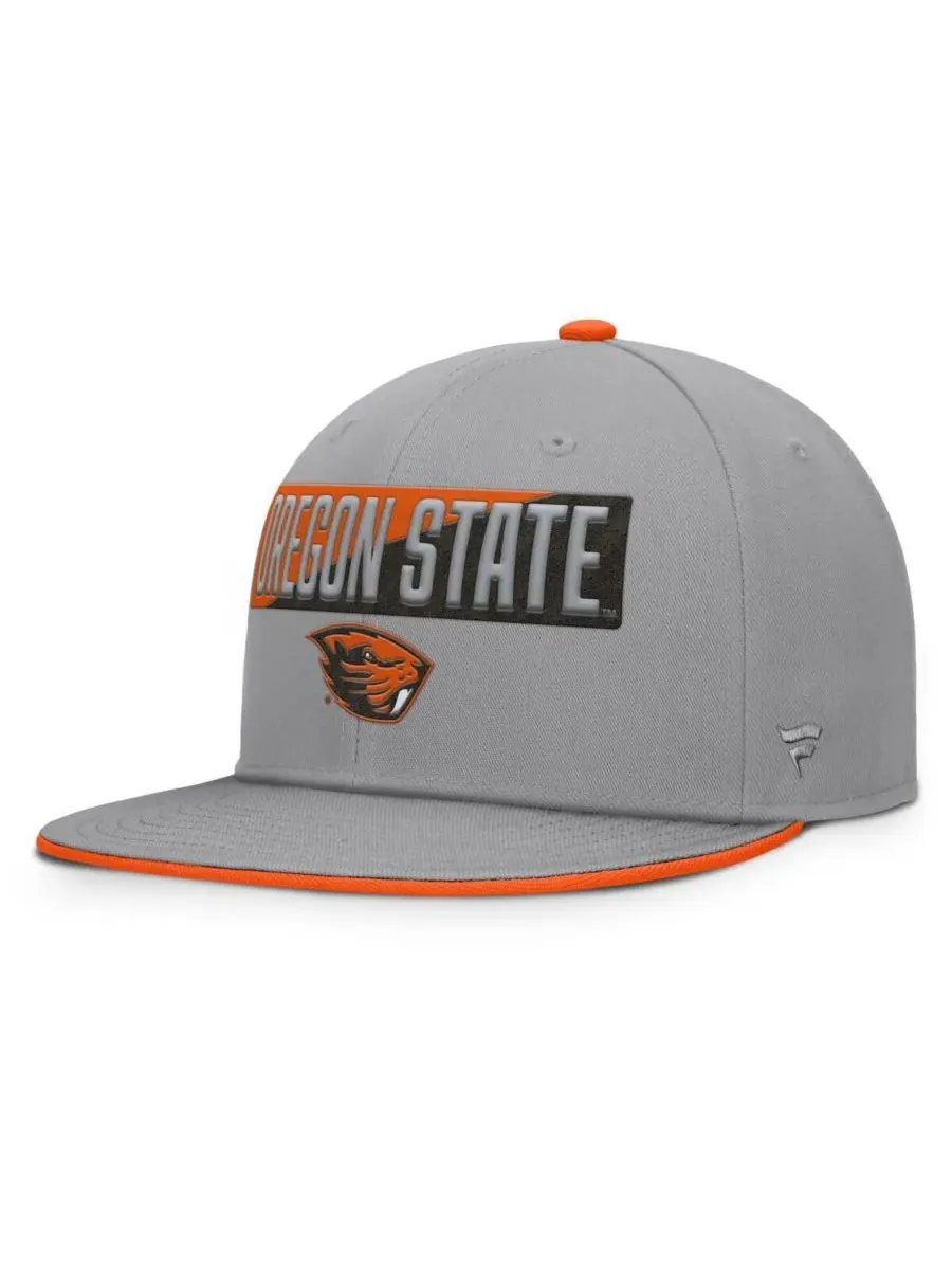 Fanatics Мужская серая бейсболка Oregon State Beavers Duo Snapback — изображение 1 из 4, серый