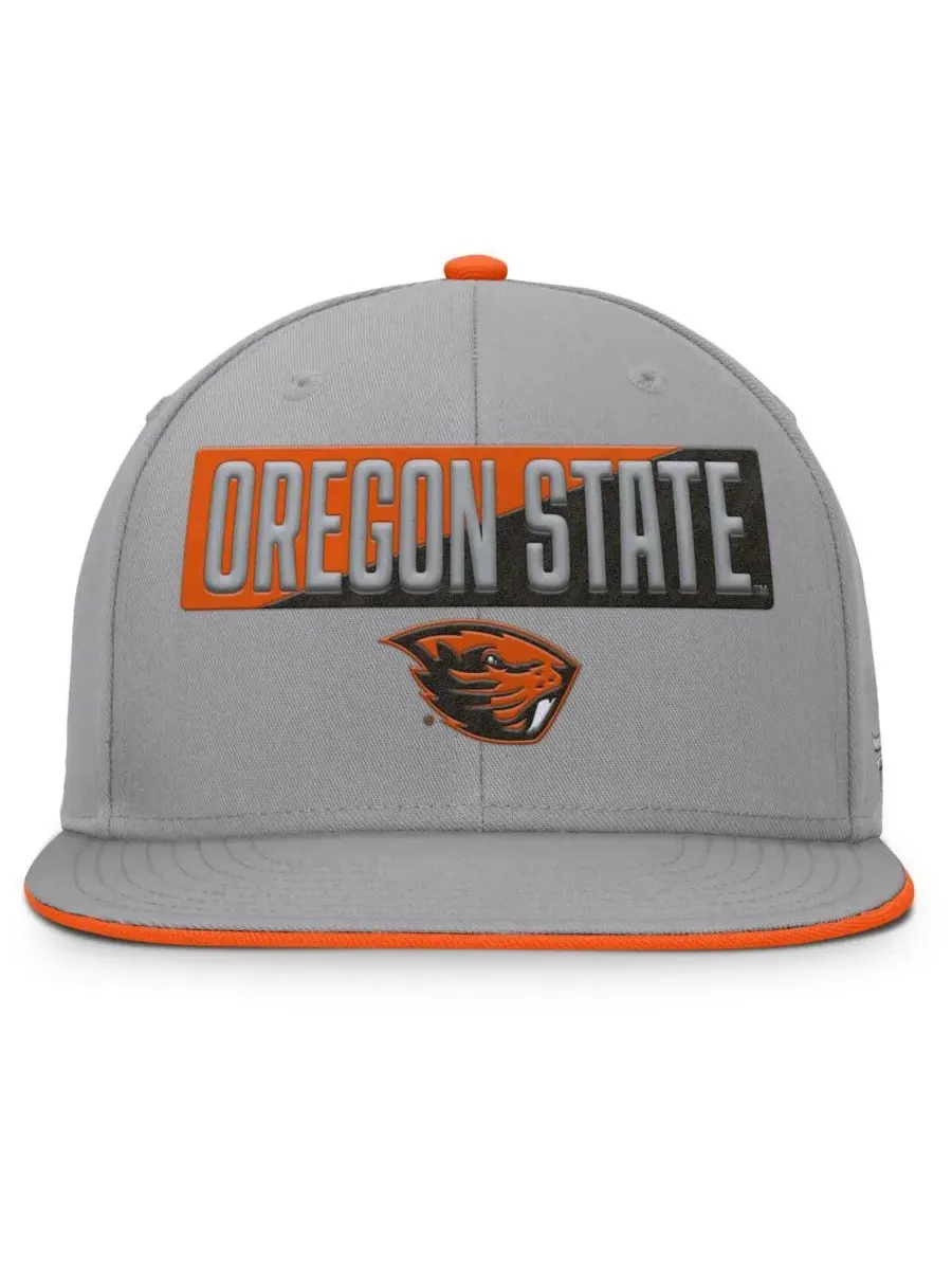 Fanatics Мужская серая бейсболка Oregon State Beavers Duo Snapback — изображение 3 из 4, серый