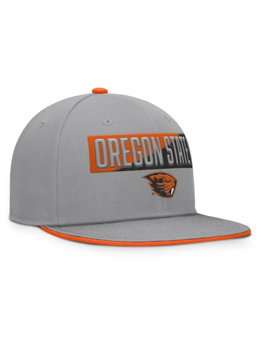 Fanatics Мужская серая бейсболка Oregon State Beavers Duo Snapback — изображение 4 из 4, серый