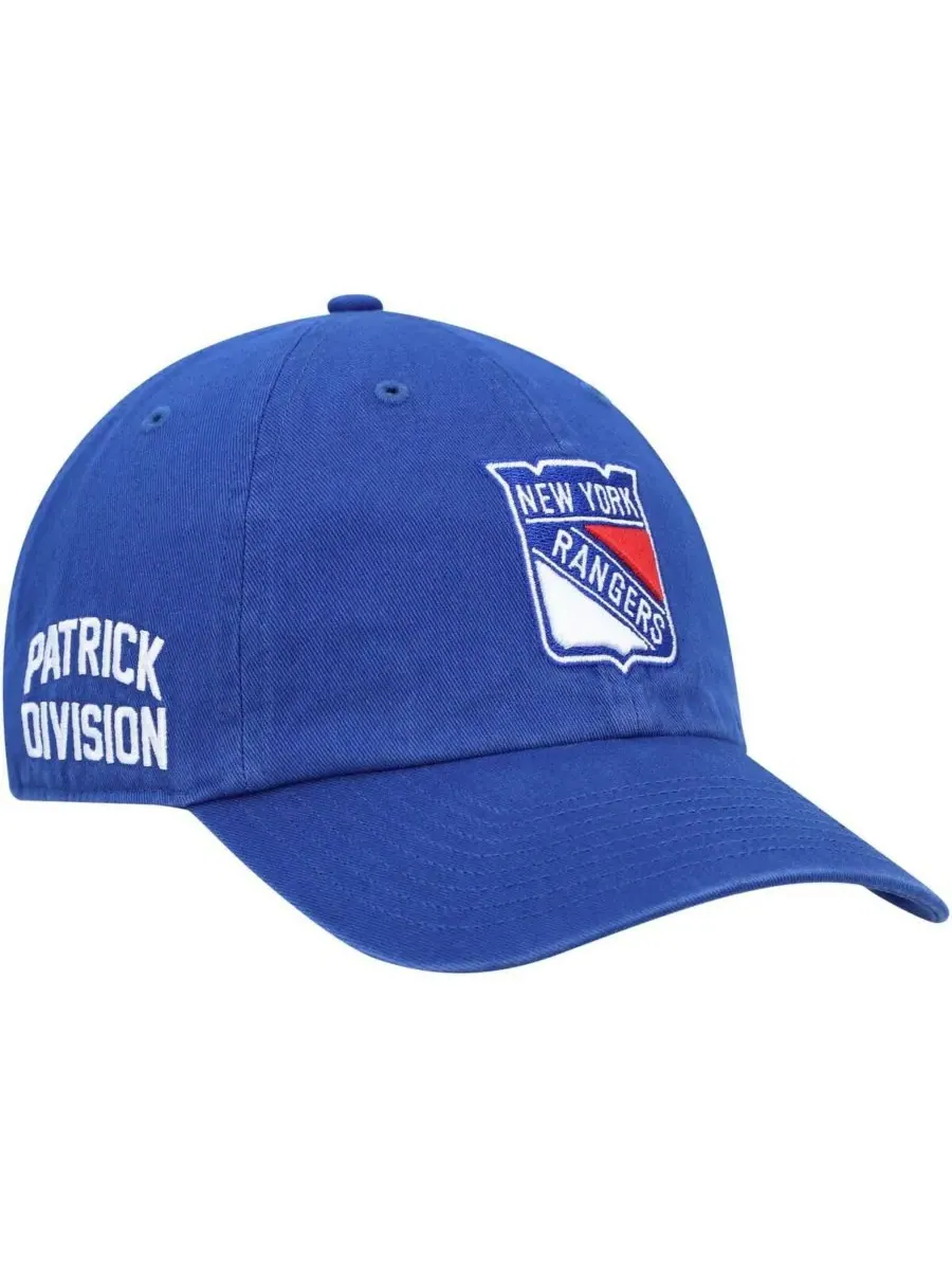 Мужская регулируемая бейсболка Royal New York Rangers Clean Up '47 Brand — изображение 1 из 4, королевский