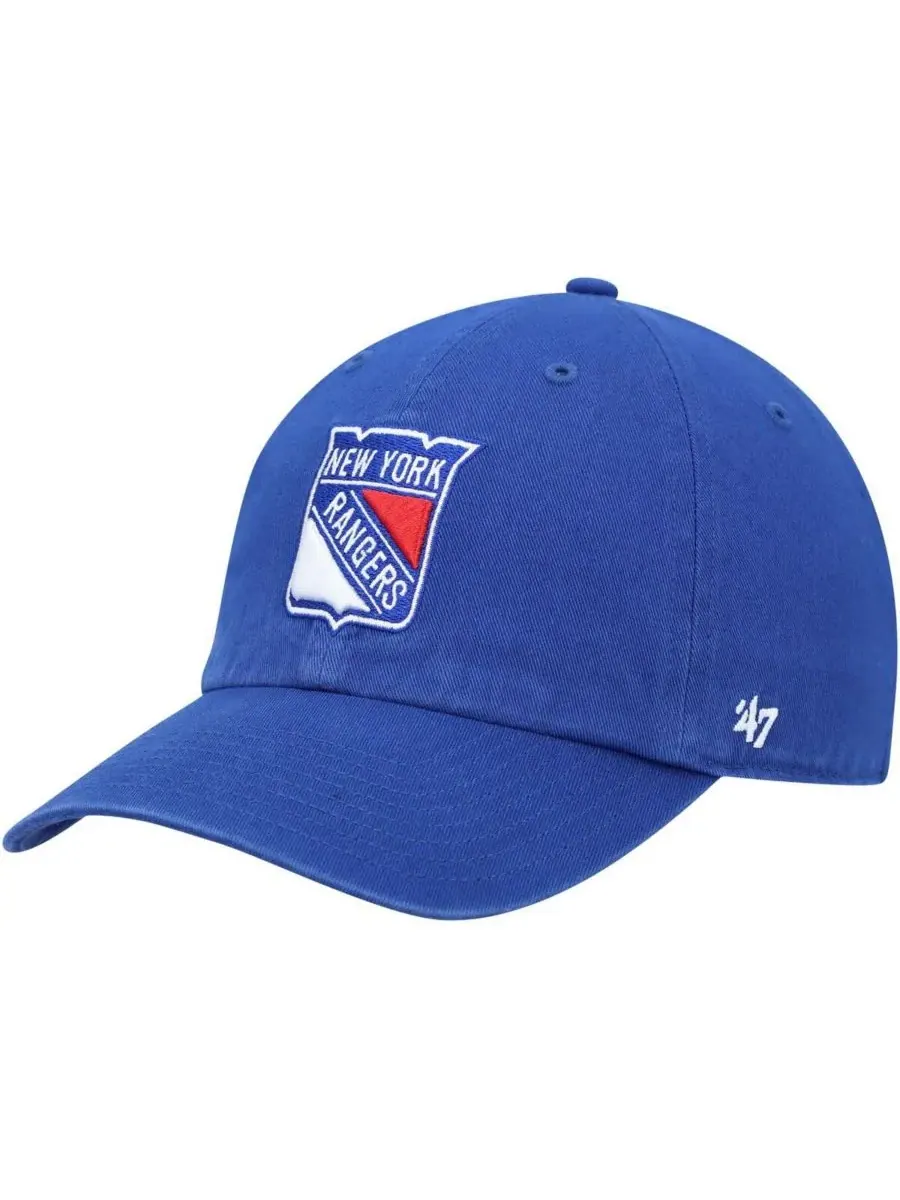 Мужская регулируемая бейсболка Royal New York Rangers Clean Up '47 Brand — изображение 3 из 4, королевский