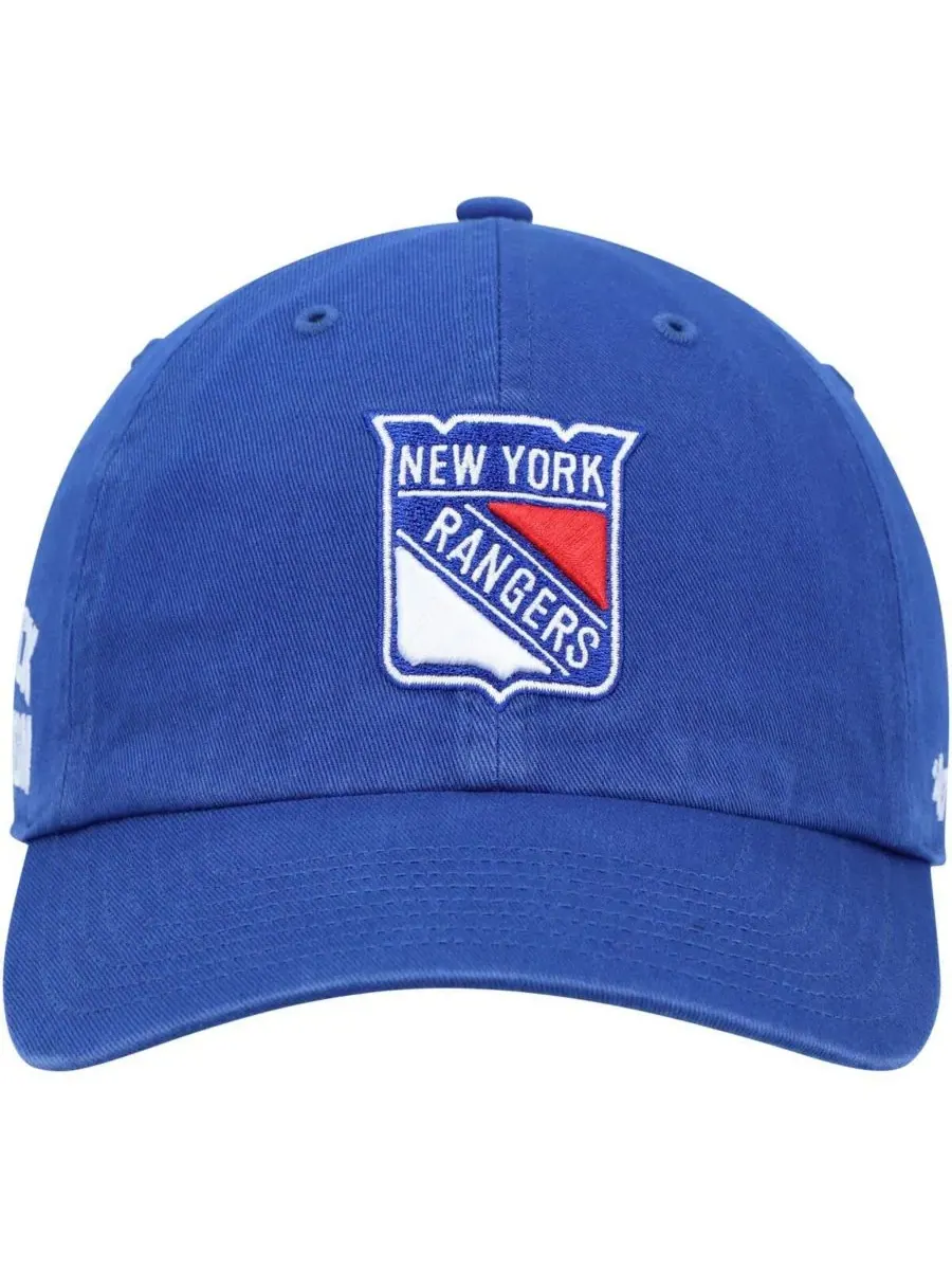 Мужская регулируемая бейсболка Royal New York Rangers Clean Up '47 Brand — изображение 4 из 4, королевский
