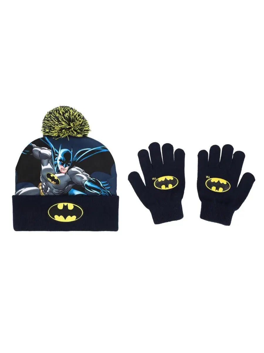 Комплект из шапки и перчаток для мальчика Batman — изображение 1 из 5, мульти