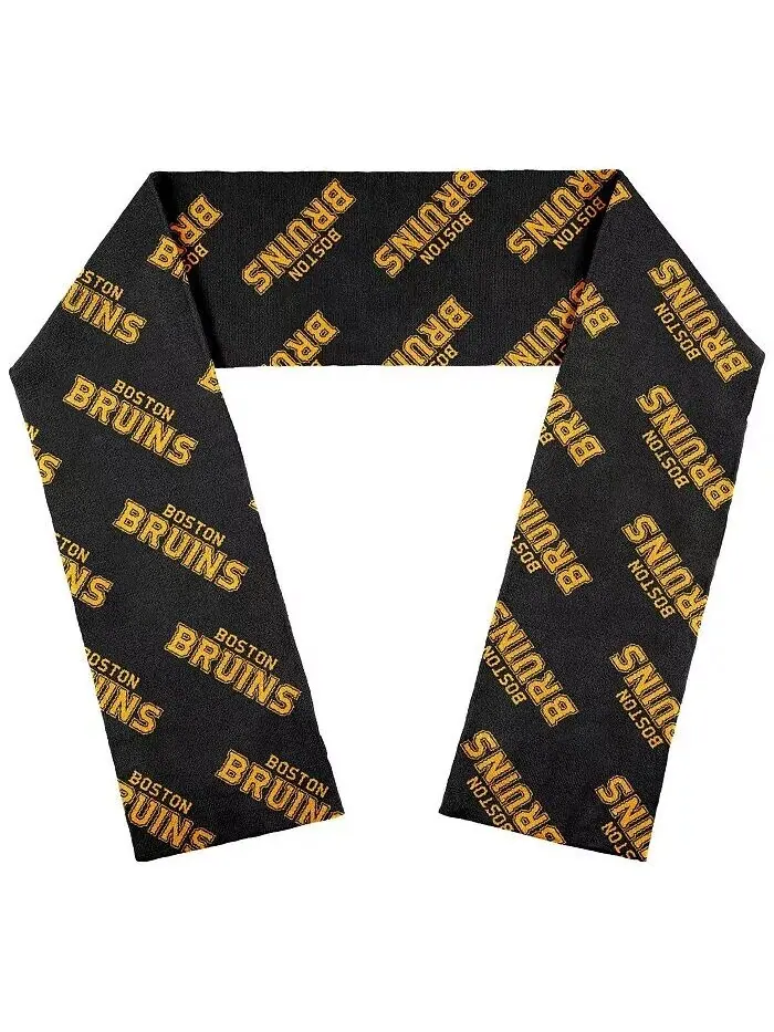 Женский шарф с надписью Boston Bruins Team Wear By Erin Andrews — изображение 1 из 1, черный
