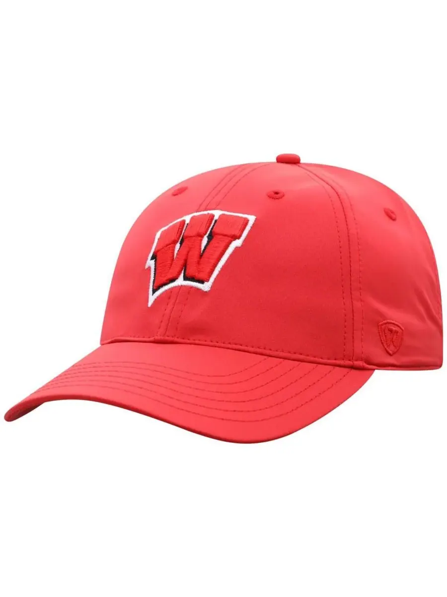 Top of the World Мужская красная регулируемая кепка Wisconsin Badgers Victory Trainer — изображение 1 из 4, красный