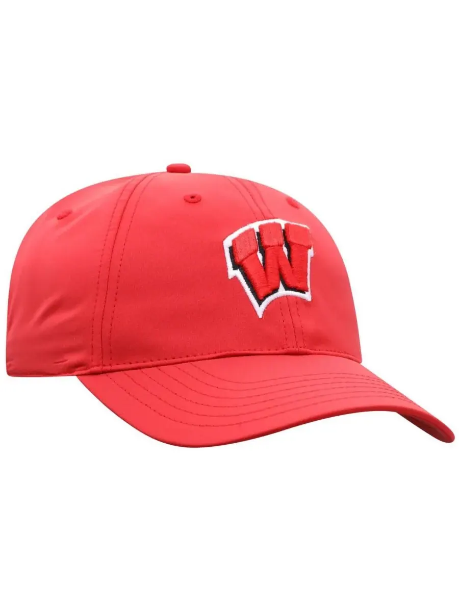 Top of the World Мужская красная регулируемая кепка Wisconsin Badgers Victory Trainer — изображение 2 из 4, красный