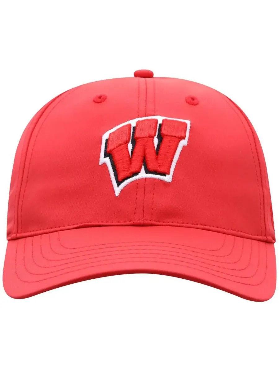 Top of the World Мужская красная регулируемая кепка Wisconsin Badgers Victory Trainer — изображение 3 из 4, красный