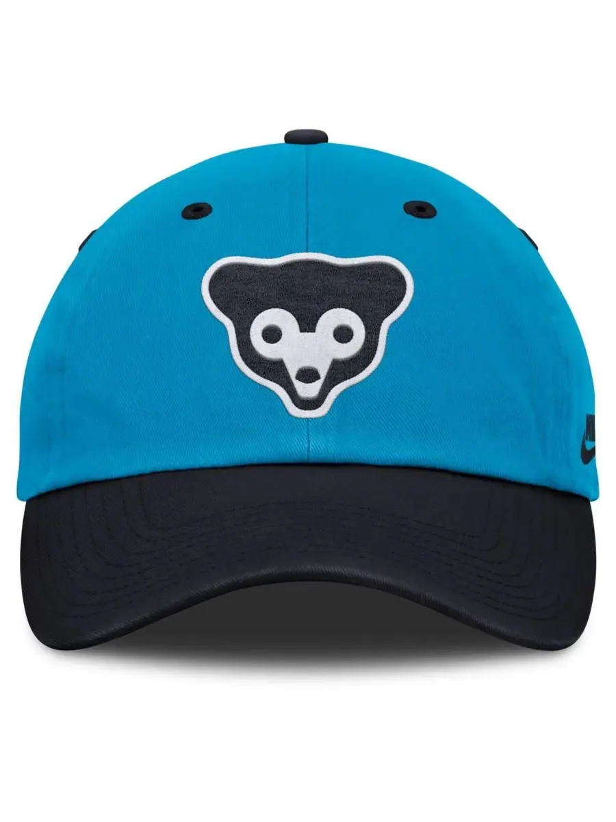 Nike Мужская регулируемая кепка Chicago Cubs в сине-темно-синем цвете, в стиле неонового клуба 90-х — изображение 2 из 4