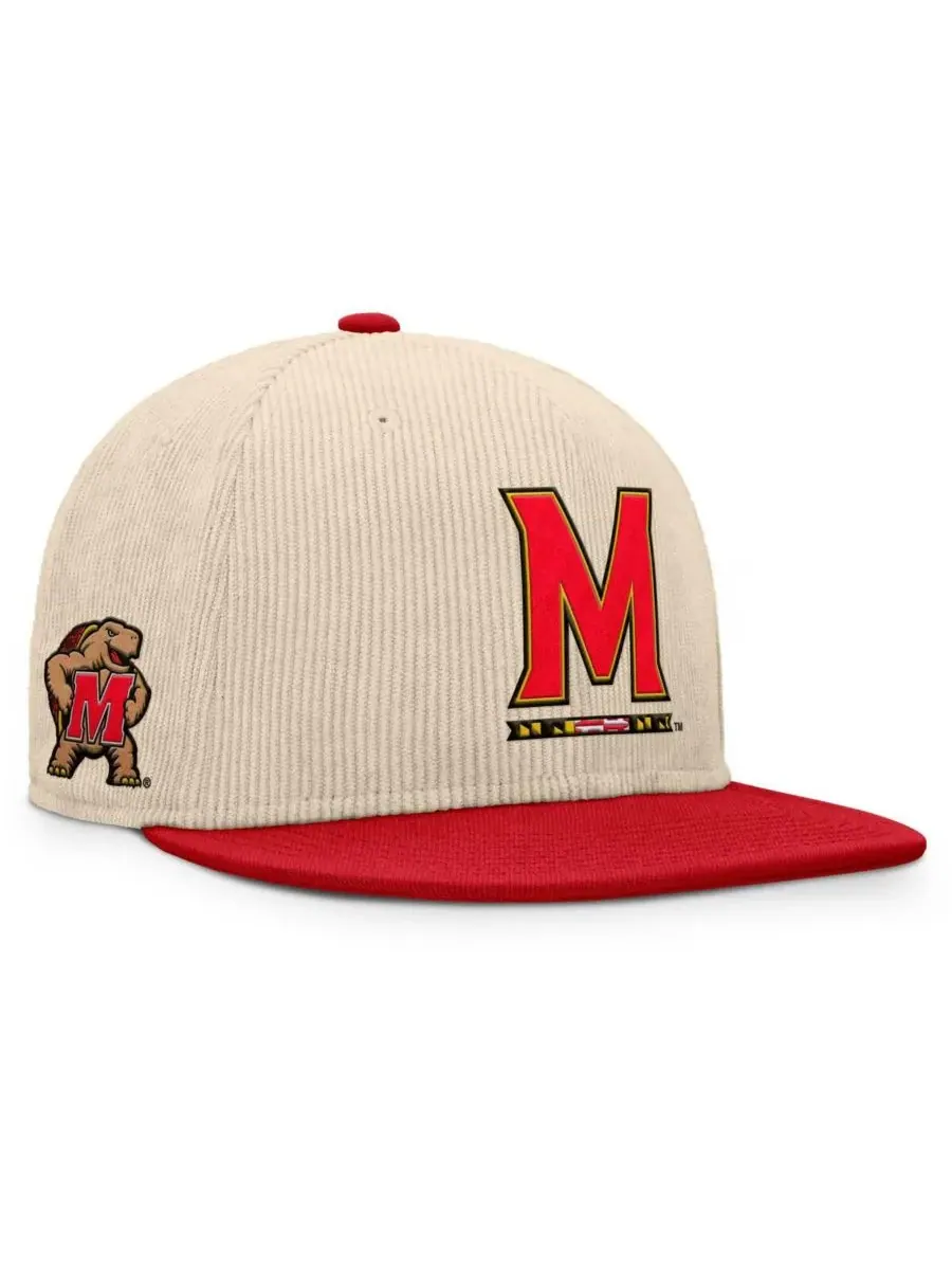 Fanatics Мужская бежевая бейсболка Maryland Terrapins Catcher Snapback — изображение 3 из 4, бежевый