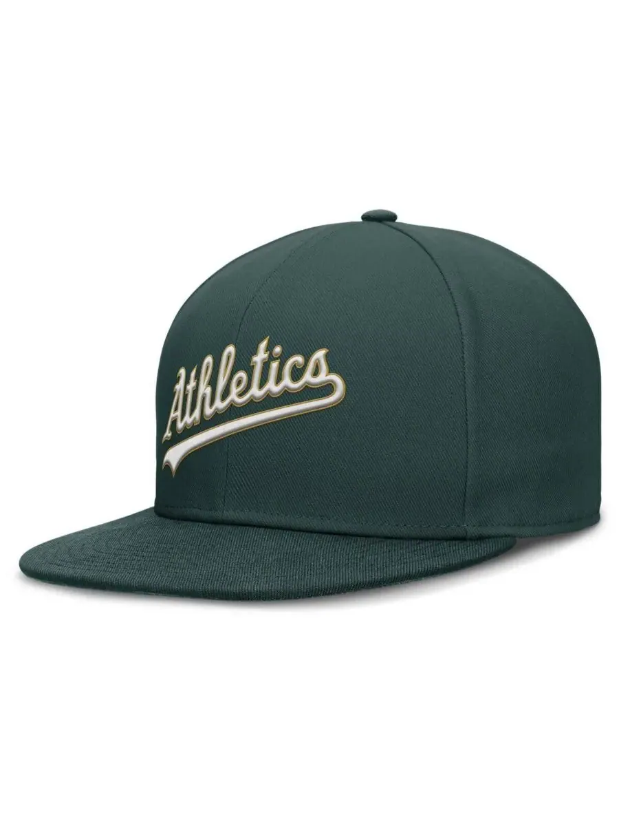 Nike Мужская зеленая спортивная кепка Athletics True Performance Fitted Hat — изображение 1 из 4, зеленый
