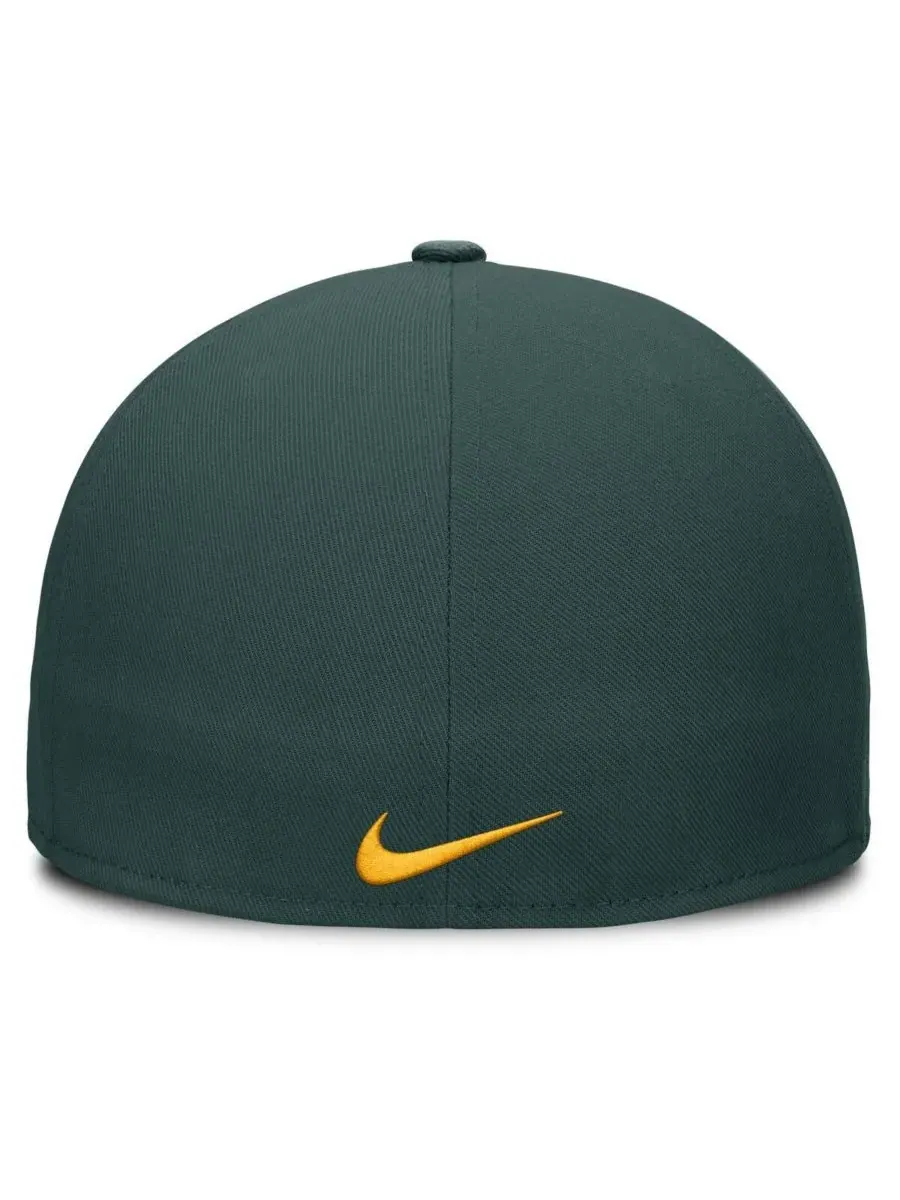 Nike Мужская зеленая спортивная кепка Athletics True Performance Fitted Hat — изображение 2 из 4, зеленый