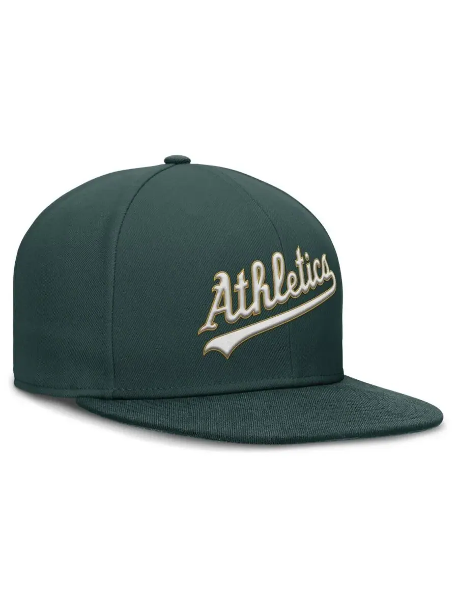Nike Мужская зеленая спортивная кепка Athletics True Performance Fitted Hat — изображение 3 из 4, зеленый