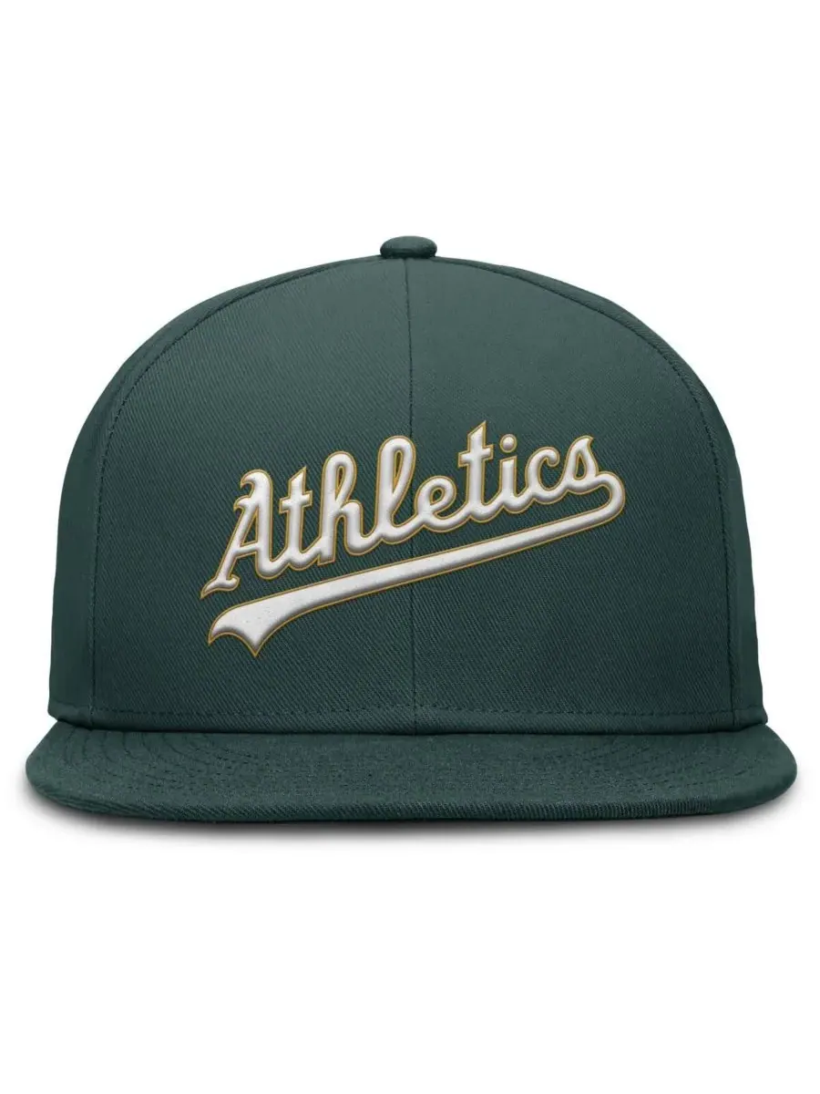 Nike Мужская зеленая спортивная кепка Athletics True Performance Fitted Hat — изображение 4 из 4, зеленый