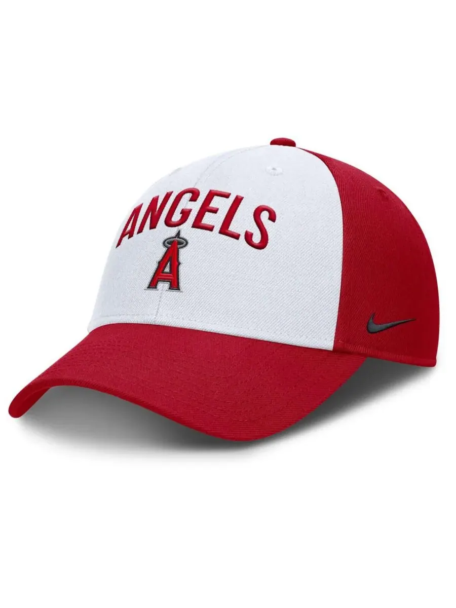 Nike Мужская регулируемая бейсболка Los Angeles Angels Club белого/красного цвета — изображение 1 из 4, белый красный