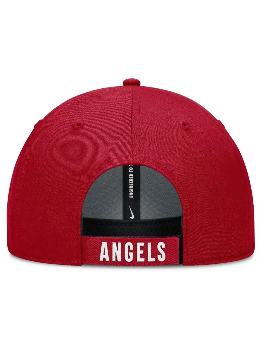 Nike Мужская регулируемая бейсболка Los Angeles Angels Club белого/красного цвета — изображение 4 из 4, белый красный