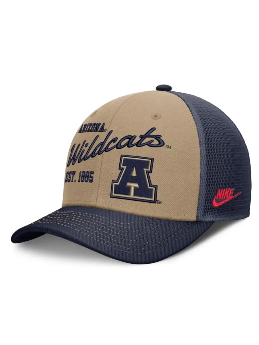 Кепка-тракер с вышивкой Arizona Wildcats Legacy Rise Nike — изображение 1 из 4, бежевый темно-синий