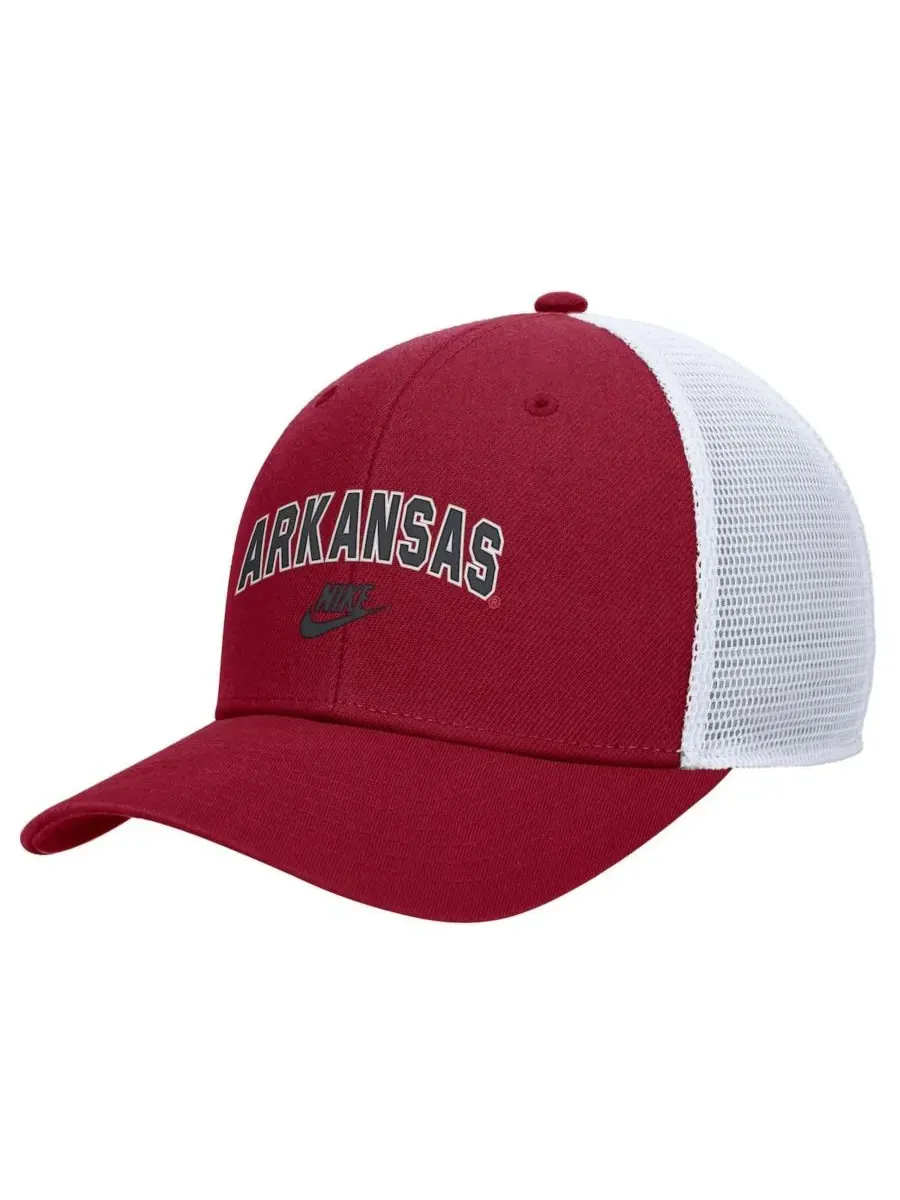 Мужская регулируемая бейсболка Cardinal Arkansas Razorbacks Arch Rise Performance Trucker Nike — изображение 1 из 2, красный